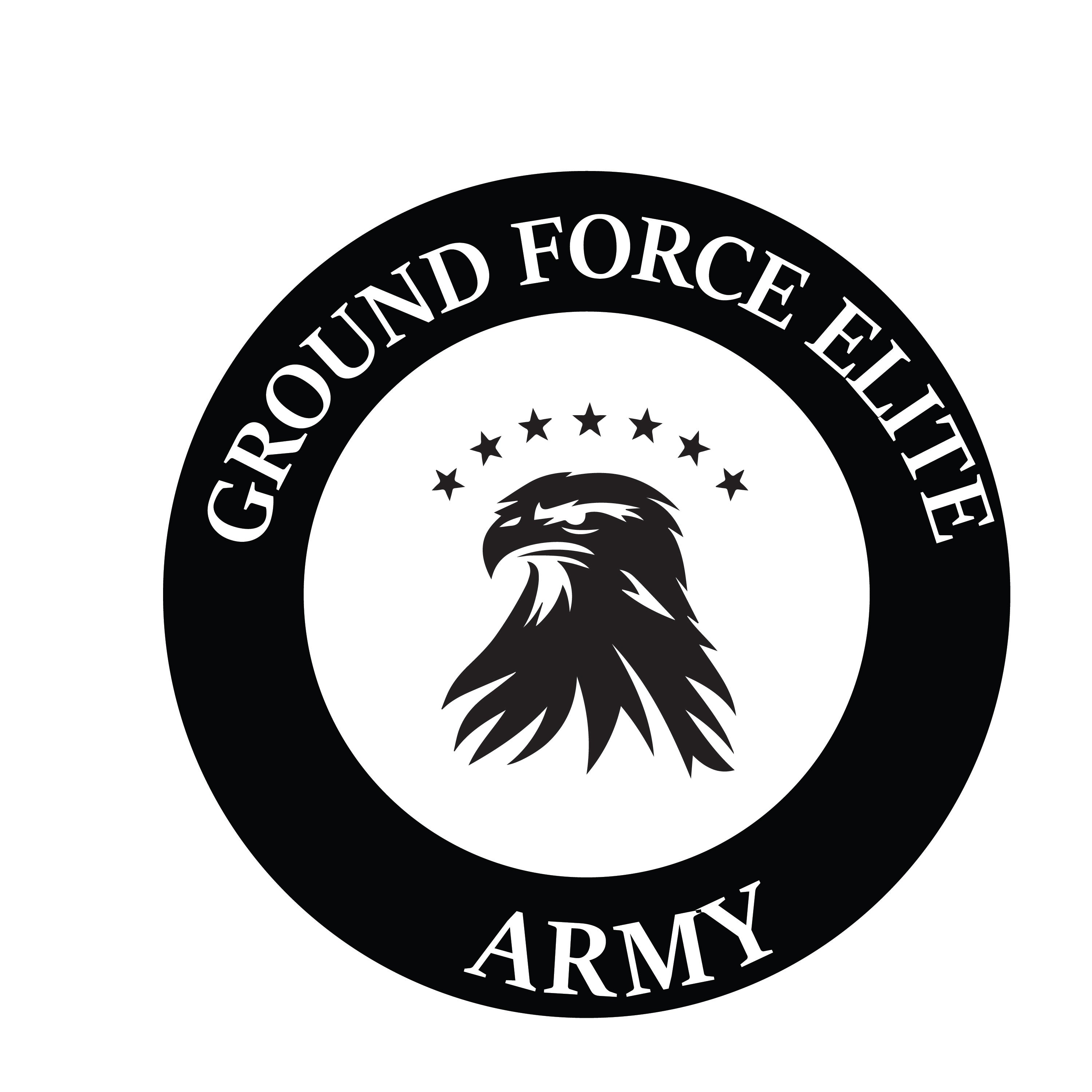 Army Ground Force Elite circular eagle seal sticker with stars and bold lettering
