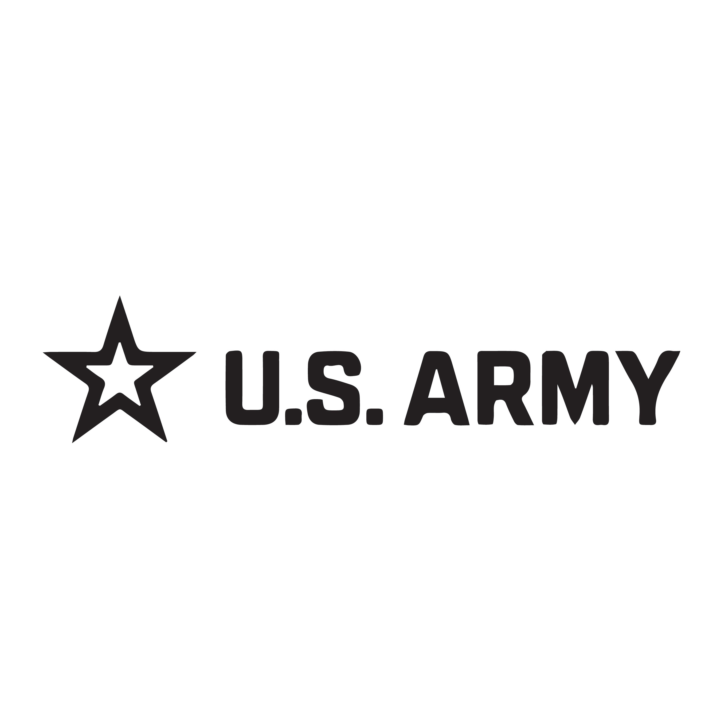 US Army star logo with bold U.S. Army wordmark sticker