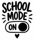 School Mode On toggle switch vinyl decal design