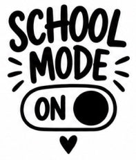School Mode On toggle switch vinyl decal design