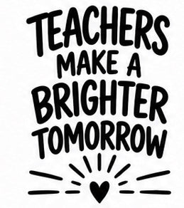 Teachers Make a Brighter Tomorrow hand-lettered vinyl decal design