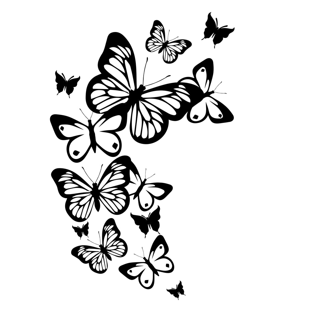Butterfly swarm decal - right orientation