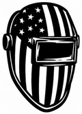 American Flag Welding Helmet Decal