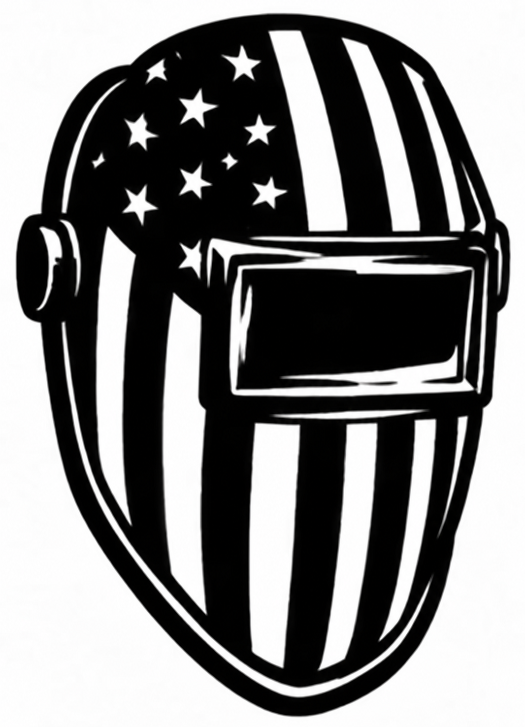American Flag Welding Helmet Decal