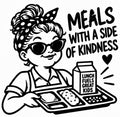 Meals With a Side of Kindness Lunch Lady decal