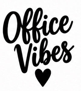 Office Vibes school secretary vinyl decal with heart