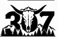 307 Longhorn Skull Mountain Decal