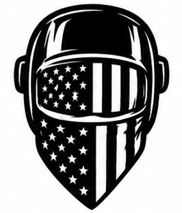 Patriotic welding helmet decal