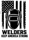 Welders Keep America Strong welding helmet decal