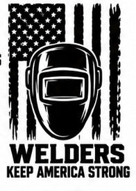 Welders Keep America Strong welding helmet decal