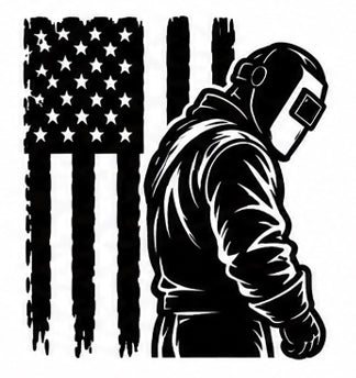 American Flag Welder welding decal