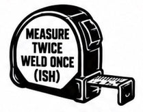 Measure Twice Weld Once Ish welding decal