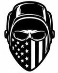 American flag welding helmet Welders Words decal